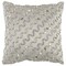 Edge Collections-12" x 12"-Gray-Luxurious Beaded Chevron Throw Pillow-1 pcs